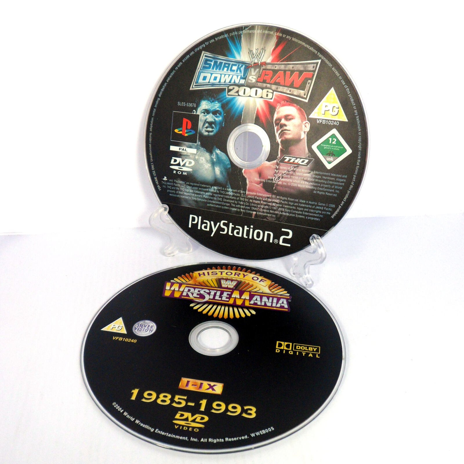 WWE SmackDown! Vs Raw 2006 & RARE History of Wrestlemania DVD (Sony PlayStation 2) - Image 2