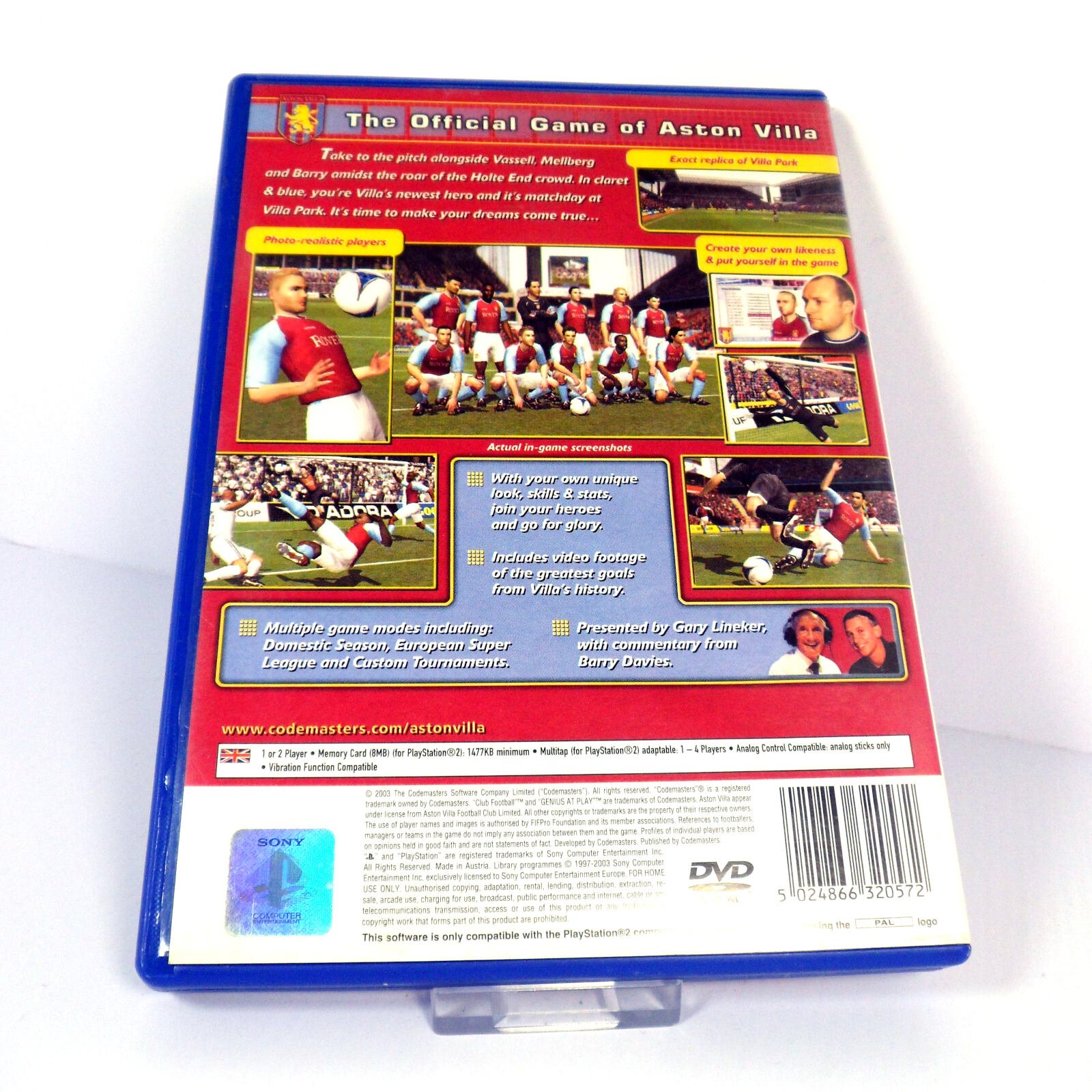Aston Villa Club Football 2003/04 Season (Sony PlayStation 2) - Image 3