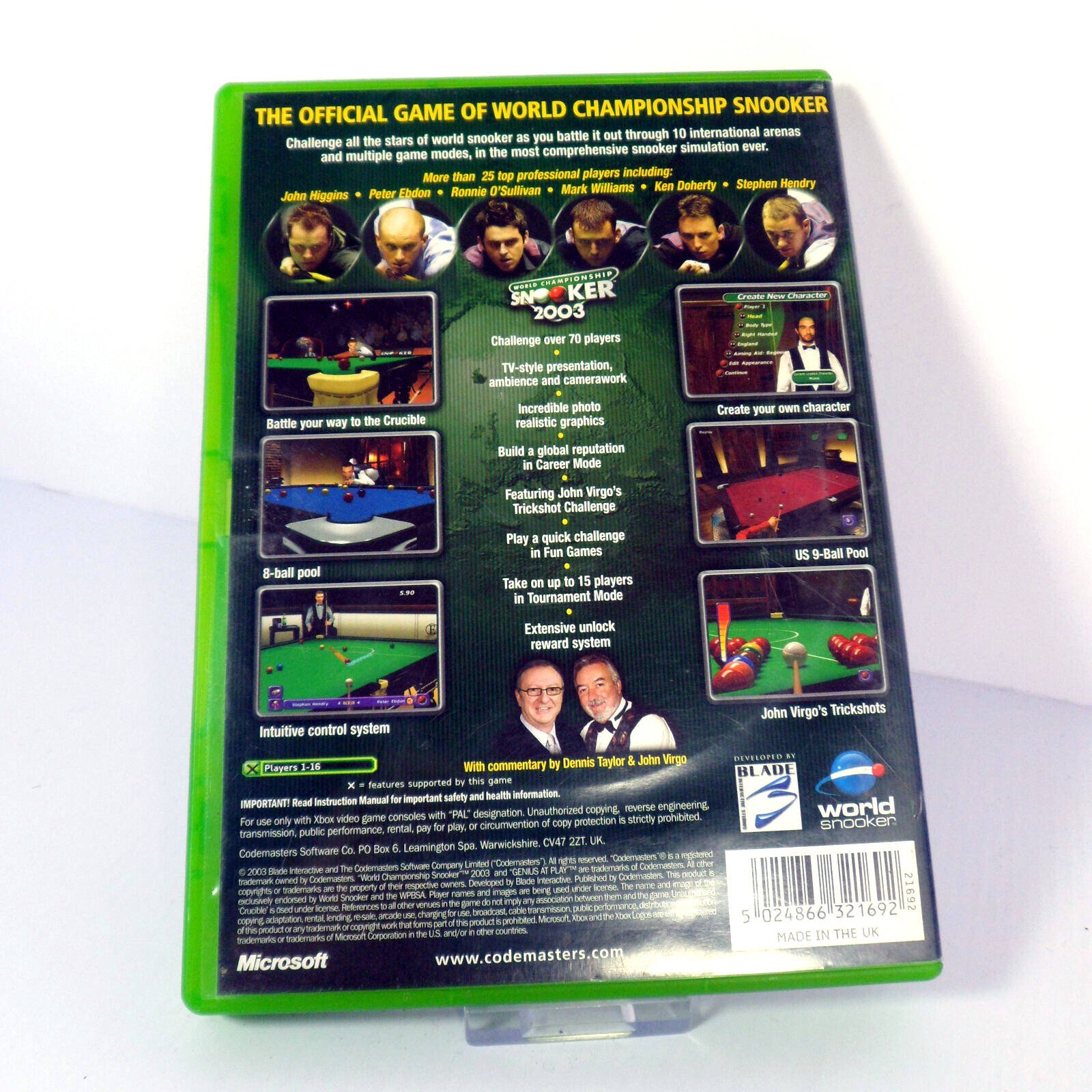 World Championship Snooker 2003 (Microsoft Xbox) - Image 3