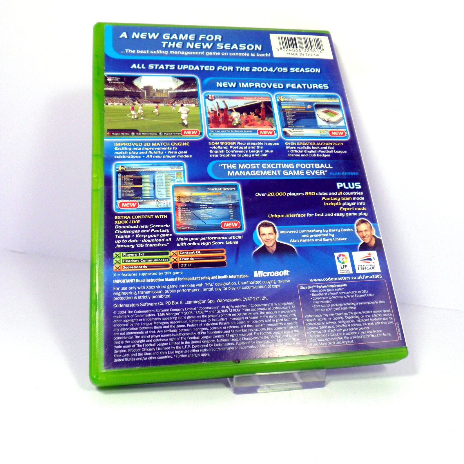 LMA Manager 2005 (Microsoft Xbox) - Image 3