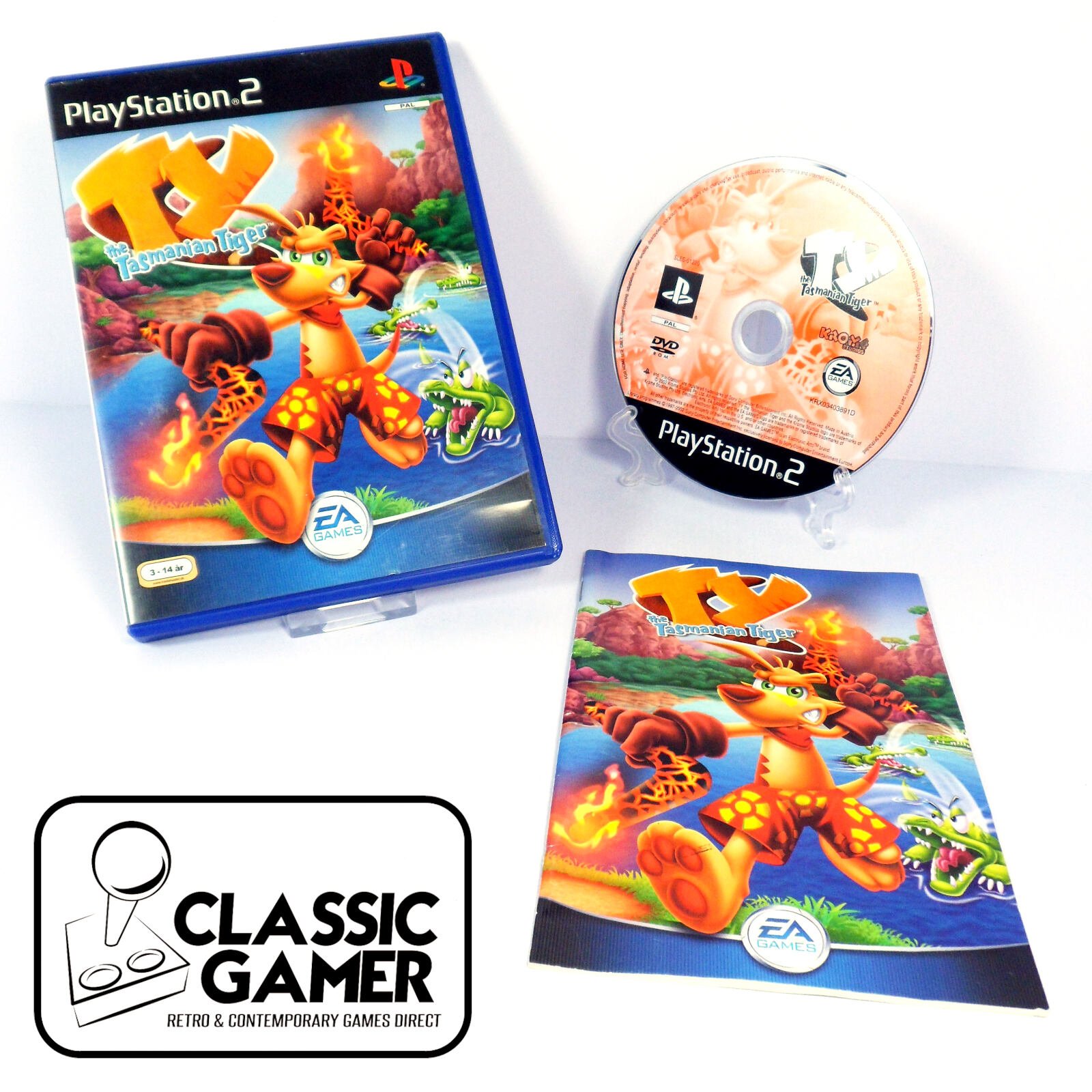 Ty The Tasmanian Tiger (Danish Manual) (Sony PlayStation 2)