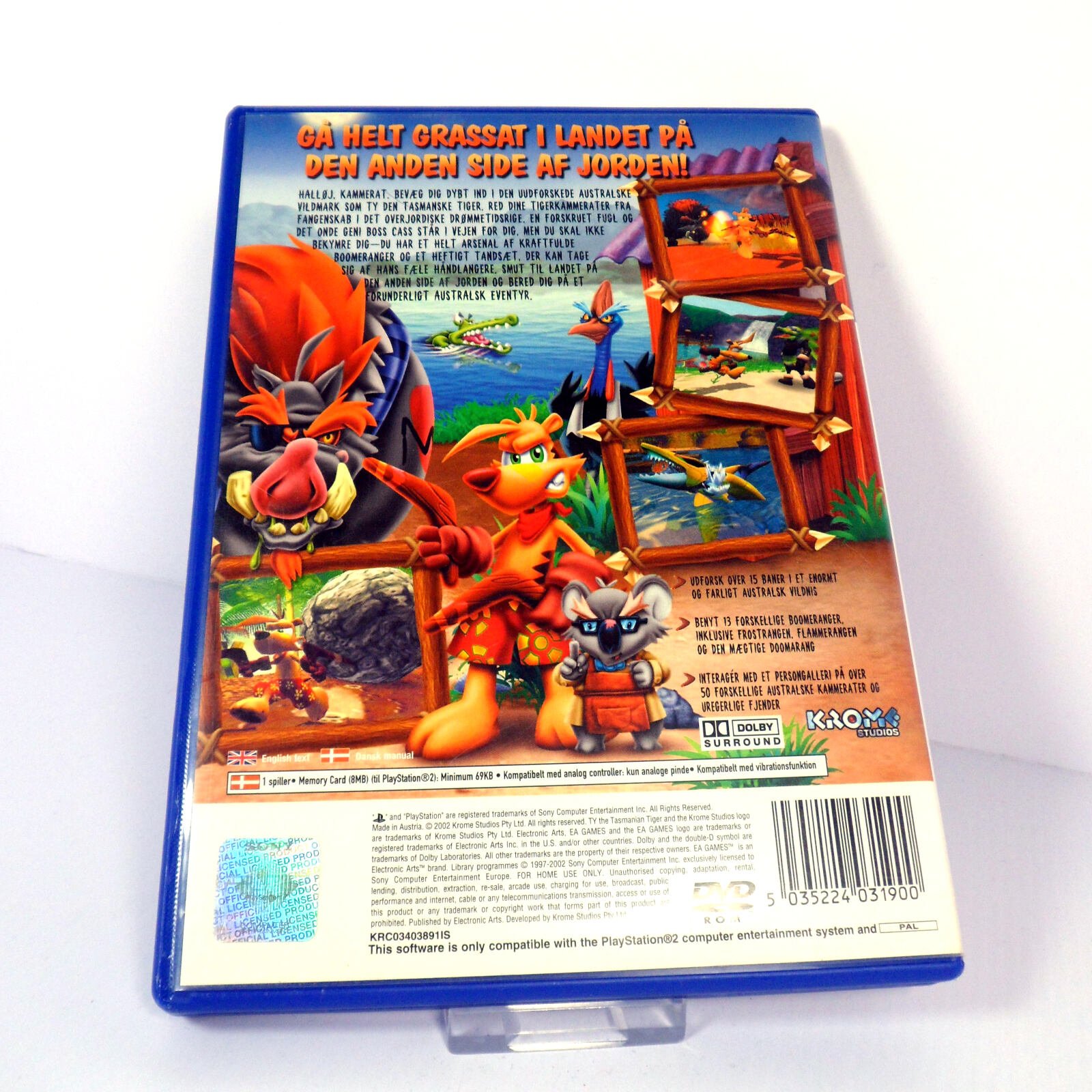 Ty The Tasmanian Tiger (Danish Manual) (Sony PlayStation 2) - Image 3