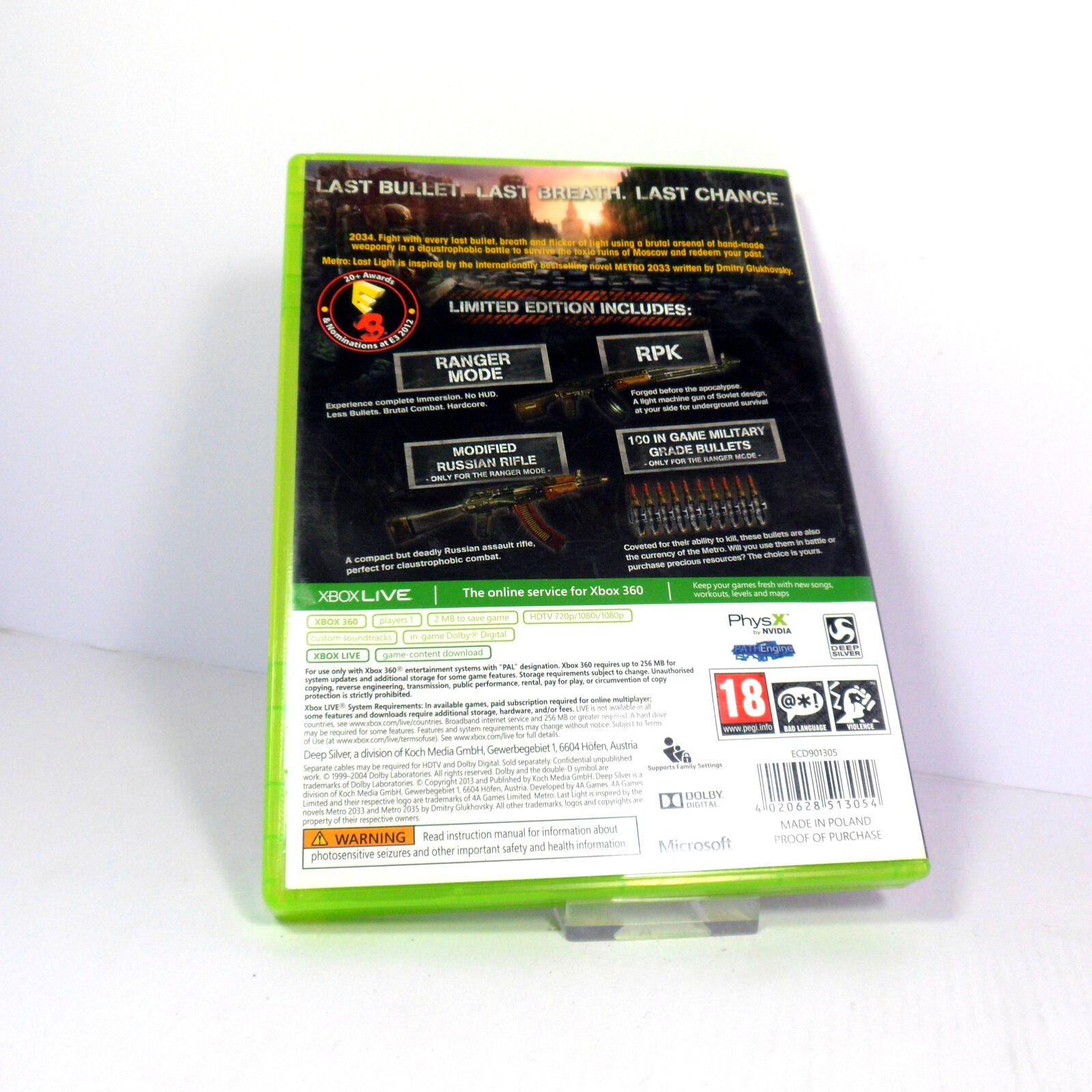 Metro: Last Light - Limited Edition (RPK Artwork) (Microsoft Xbox 360) - Image 3